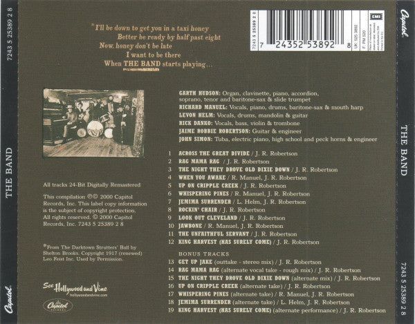 The Band : The Band (CD, Album, RE, RM, RP, Med)