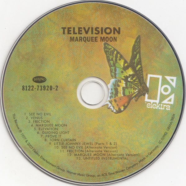 Television : Marquee Moon (CD, Album, RE, RM, Gat)