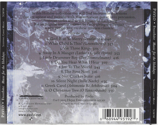 Pavlo : Frostbite - Music for the Holidays (CD, Album)