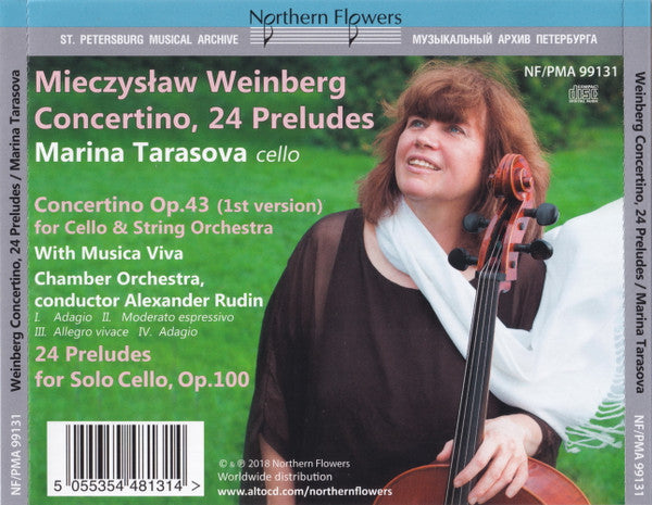 Mieczysław Weinberg, Marina Tarasova, Musica Viva Chamber Orchestra, Alexander Rudin : Concertino For Cello And String Orchestra / 24 Preludes For Solo Cello (CD, Album)