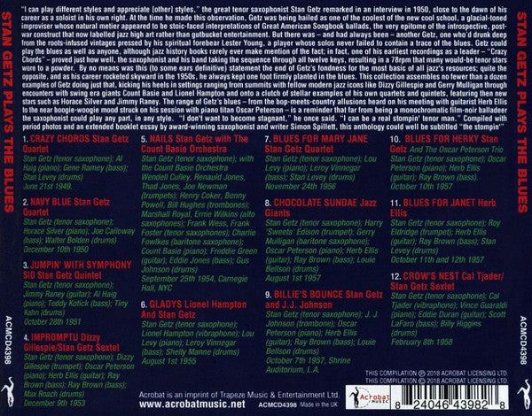 Stan Getz : Plays The Blues (CD, Comp)