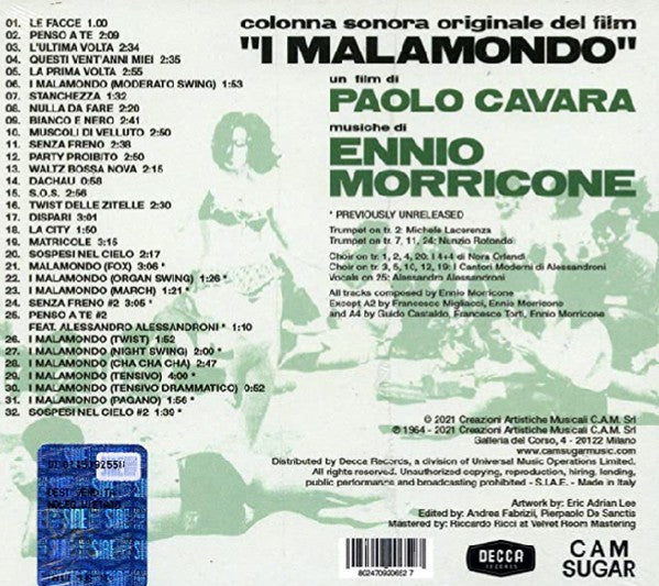 Ennio Morricone : I Malamondo (Colonna Sonora Originale) (CD, Album, RE, Dig)