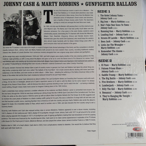 Johnny Cash & Marty Robbins : Gunfighter Ballads & More (LP, Comp)