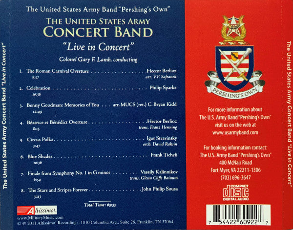 The United States Army Band : Live In Concert (CD)