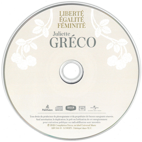 Juliette Gréco : Liberté - Égalité - Féminité (CD, Comp)