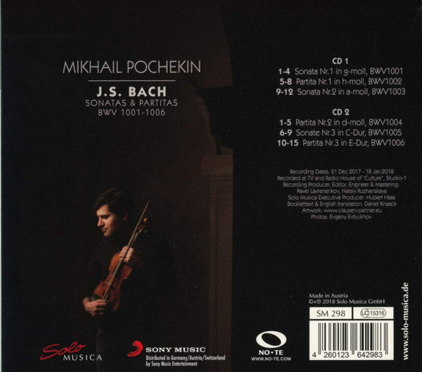 Mikhail Pochekin, Johann Sebastian Bach : Sonatas & Partitas, BWV 1001-1006 (2xCD, Album)