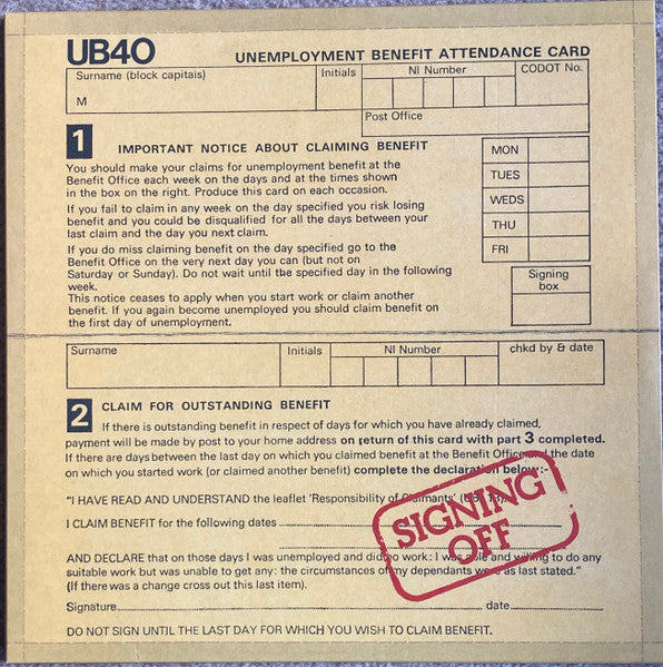 UB40 : Signing Off (LP + 12" + Album, Ltd, RE, RM, Red)