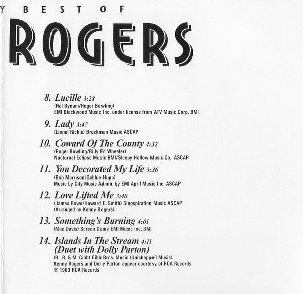 Kenny Rogers : The Very Best Of Kenny Rogers (CD, Album, Comp)