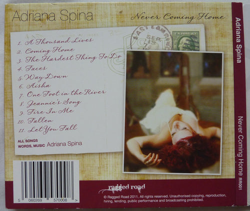 Adriana Spina : Never Coming Home (CD, Album)