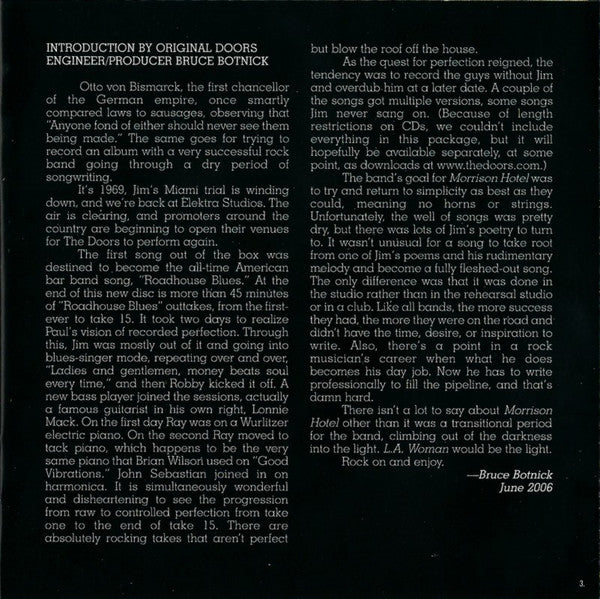 The Doors : Morrison Hotel (CD, Album, RE, RM, 40t)
