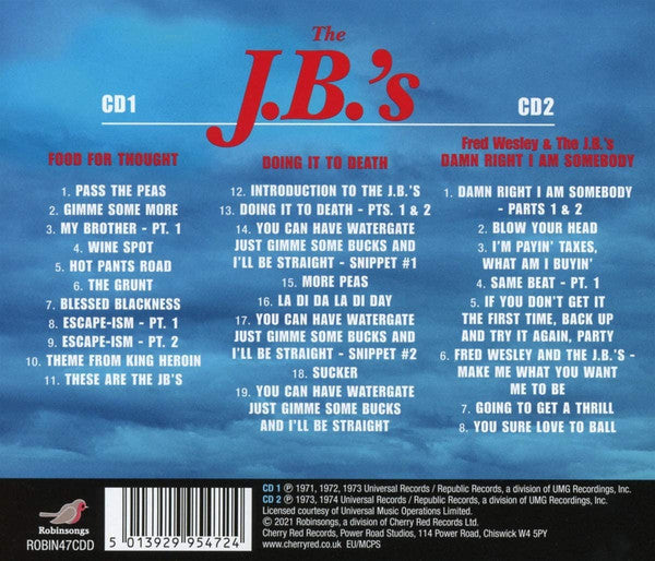 The J.B.'s / Fred Wesley & The JB's : Food For Thought / Doing It To Death / Damn Right I Am Somebody (2xCD, Comp)
