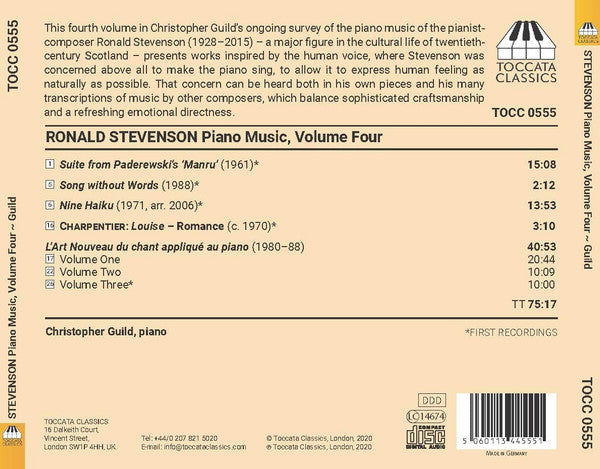 Ronald Stevenson - Christopher Guild : Piano Music, Volume Four (CD, Album)