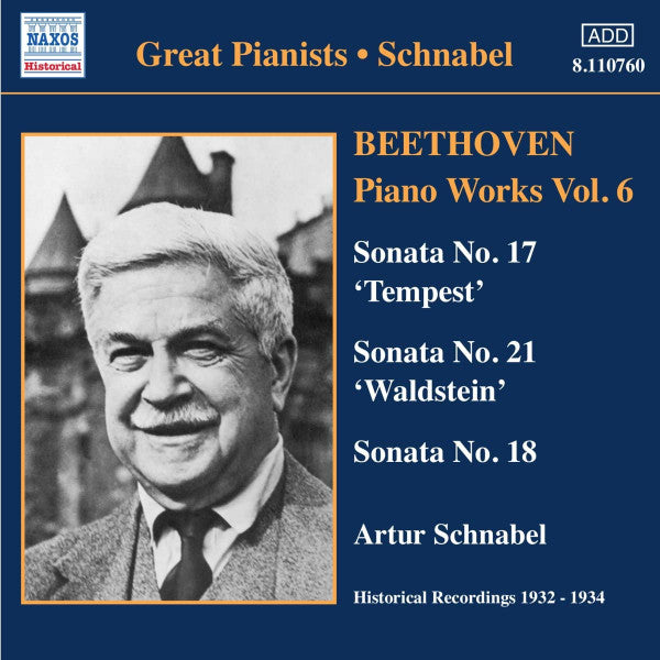 Artur Schnabel / Ludwig van Beethoven : Piano Works Vol. 6 (CD, Comp, RM)