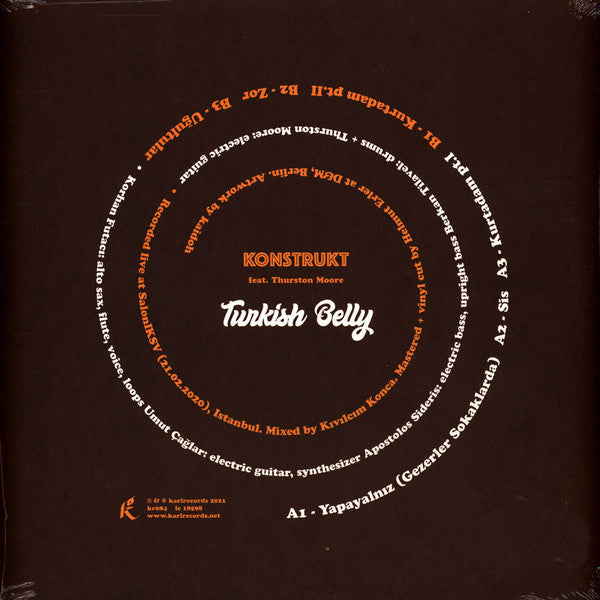 Konstrukt Feat. Thurston Moore : Turkish Belly (LP, Album, Ltd, 180)