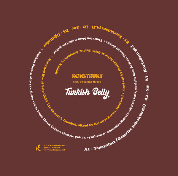 Konstrukt Feat. Thurston Moore : Turkish Belly (LP, Album, Ltd, 180)