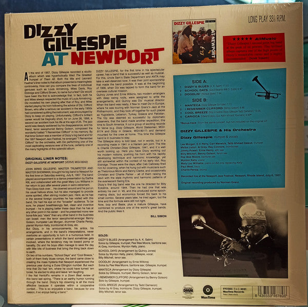 Dizzy Gillespie : At Newport (LP, Album, Ltd, RE)