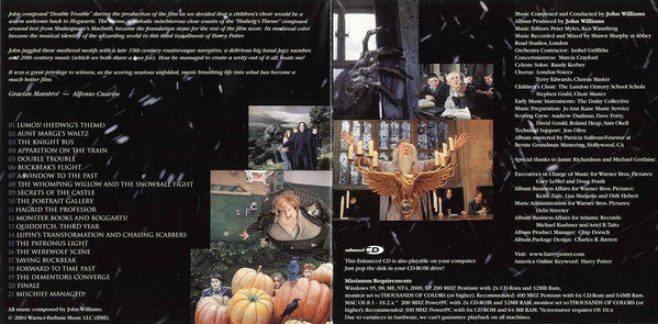 John Williams (4) : Harry Potter And The Prisoner Of Azkaban (Music From And Inspired By The Motion Picture) (CD, Album, Enh)