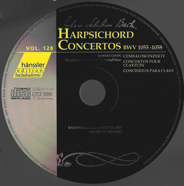 Johann Sebastian Bach - Robert Levin, Bachcollegium Stuttgart, Helmuth Rilling : Harpsichord Concertos BWV 1055-1058 (CD)