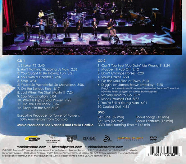 Tower Of Power : 50 Years Of Funk & Soul: Live At The Fox Theater-Oakland Ca-June 2018  (2xCD, Album + DVD-V)