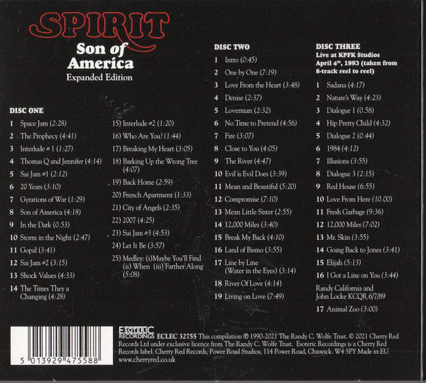 Spirit (8) : Son Of America (3xCD, Album, RE, RM)