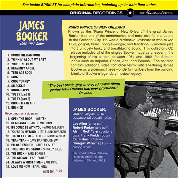 James Booker : The Ivory Emperor (1954-1962 Sides) (CD, Comp, RM)