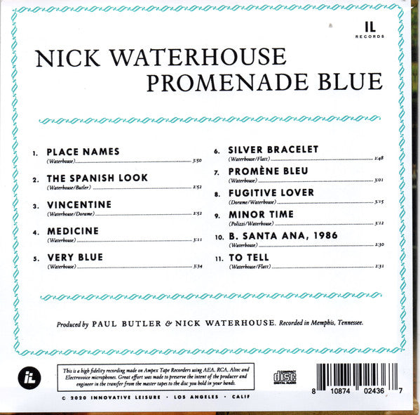 Nick Waterhouse (2) : Promenade Blue (CD, Album)