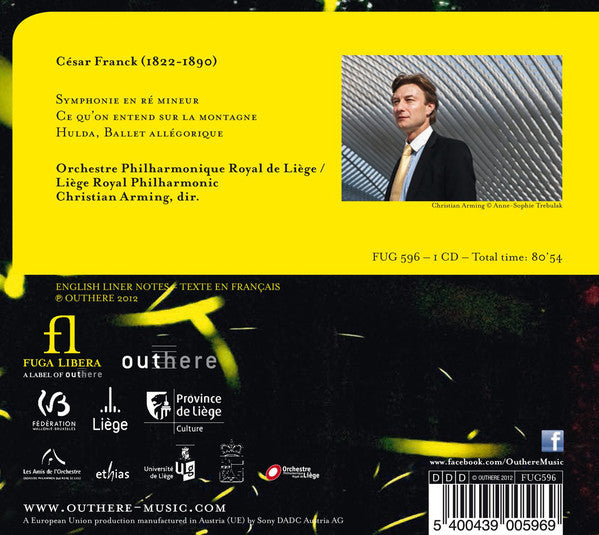 César Franck - Orchestre Philharmonique De Liège, Christian Arming : Symphonie En Ré Mineur / Ce Qu’on Entend Sur la Montagne / Hulda, Ballet Allégorique (CD, Album)