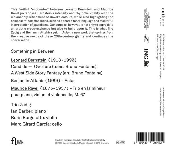 Leonard Bernstein, Benjamin Attahir, Maurice Ravel - Trio Zadig : Something In Between (CD, Album)
