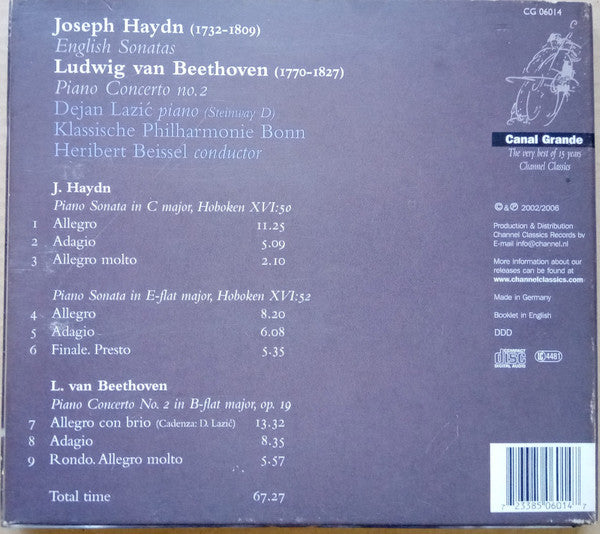 Joseph Haydn, Ludwig van Beethoven - Dejan Lazić, Klassische Philharmonie Bonn, Heribert Beissel : English Sonatas; Piano Concerto No.2 (CD, RE, Dig)