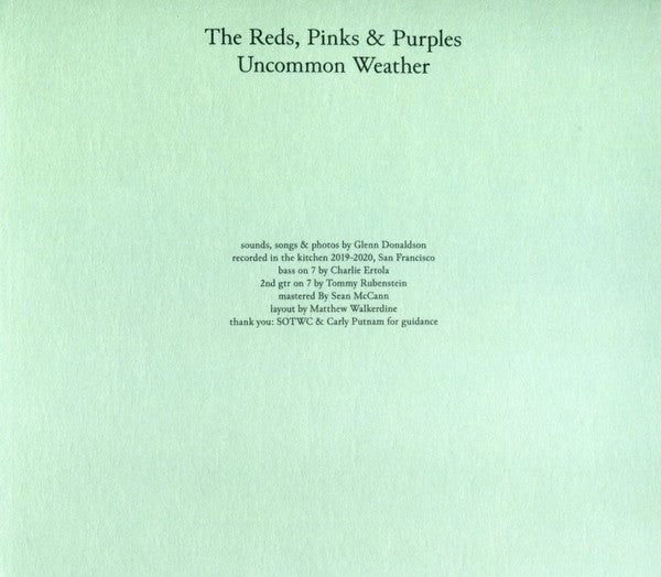 The Reds, Pinks And Purples : Uncommon Weather (CD, Album)