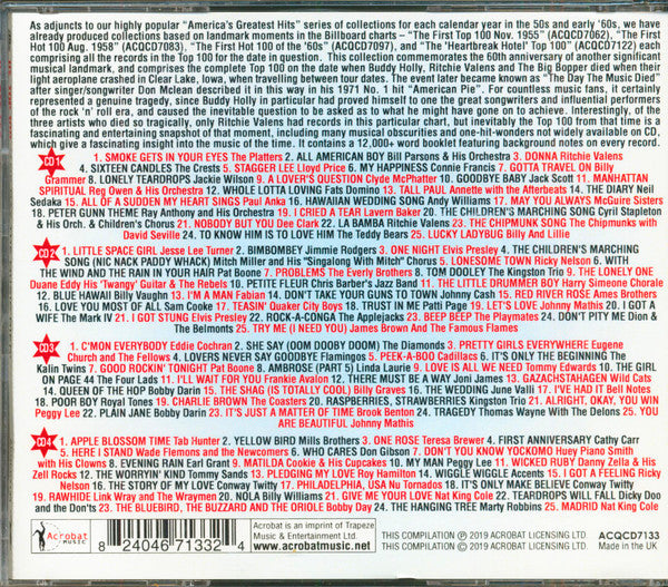 Various : US Hot 100 3rd February 1959: The Day The Music Died (4xCD, Comp)