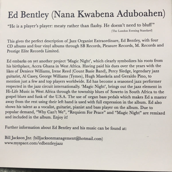 Ed Bentley : Magic Night (CD, Album)