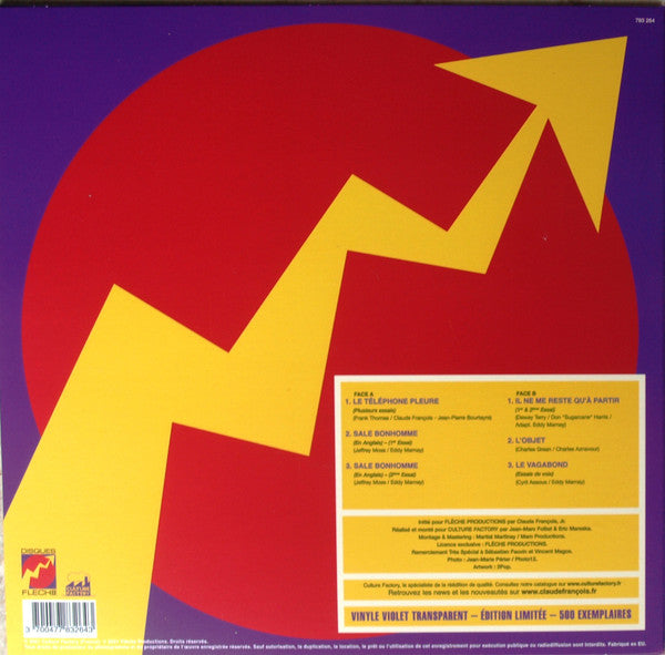 Claude François : Les Inédits 8 (Maquettes - Versions Alternatives...) (10", Album, Ltd, Cle)