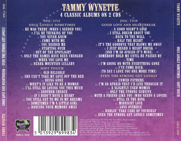Tammy Wynette : Only Lonely Sometimes + Soft Touch + Good Love And Heartbreak + Even The Strong Get Lonely (2xCD, Comp)