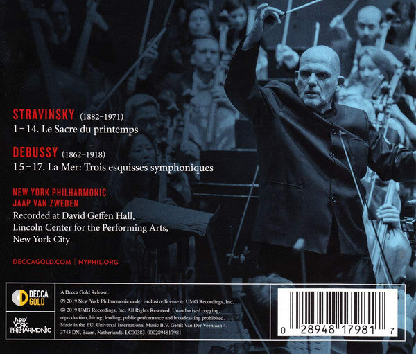 Jaap van Zweden, New York Philharmonic, Igor Stravinsky, Claude Debussy : Le Sacre Du Printemps; La Mer (CD, Album)