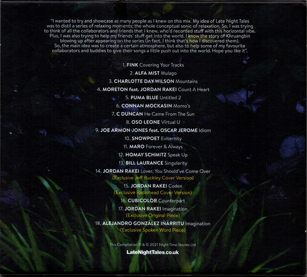 Jordan Rakei : LateNightTales (CD, Comp, Mixed)