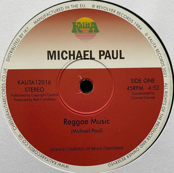 Michael Paul (3) : Reggae Music (12", RE)