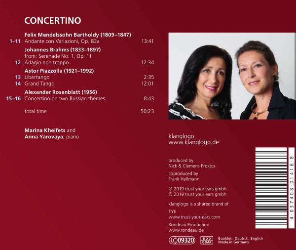 Marina Kheifets, Anna Yarovaya : Concertino (CD, Album)