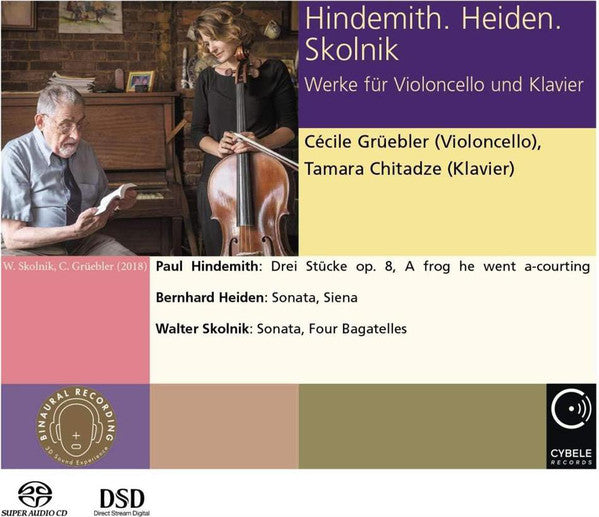 Paul Hindemith, Bernhard Heiden, Walter Skolnik, Cécile Grüebler, Tamara Chitadze : Werke Für Violoncello Und Klavier (SACD, Hybrid, Multichannel, Album)