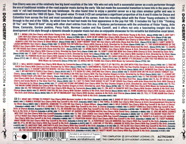 Don Cherry (2) : The Don Cherry Singles Collection (3xCD, Comp)