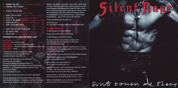 Silent Rage (2) : Don't Touch Me There (CD, Album, RE, RM)