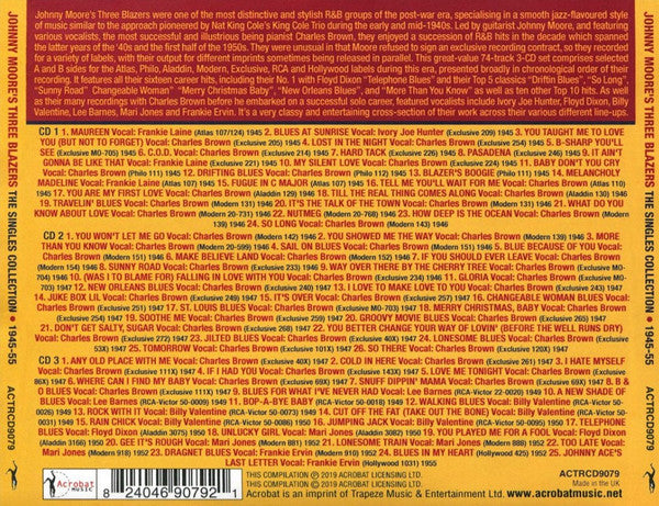 Johnny Moore's Three Blazers : The Singles Collection: 1945-52 (3xCD, Comp)