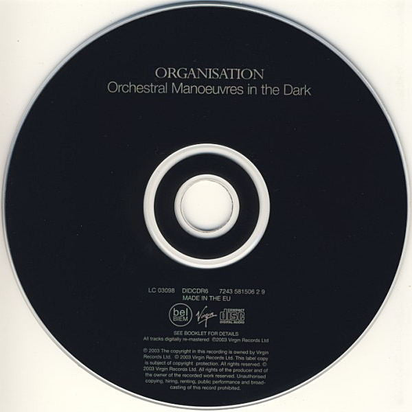 Orchestral Manoeuvres In The Dark : Organisation (CD, Album, RE, RM, EMI)