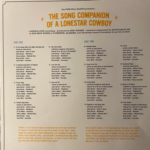 The Pine Hill Haints : The Song Companion Of A Lonestar Cowboy (LP, Album)