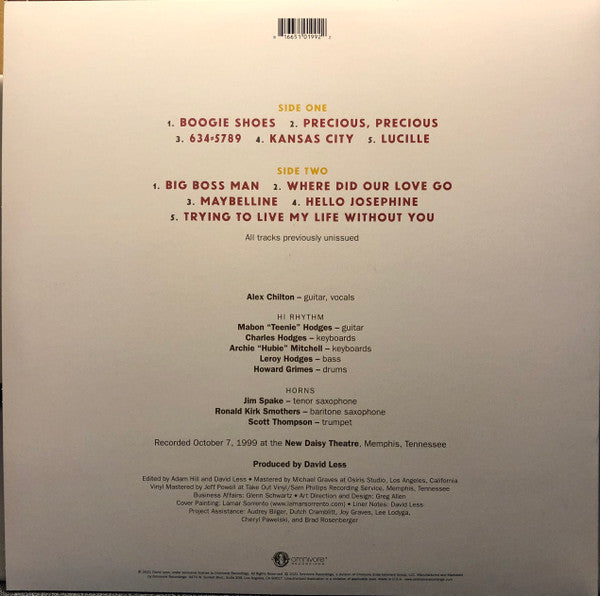 Alex Chilton and Hi Rhythm : Boogie Shoes: Live On Beale Street (LP, Album)