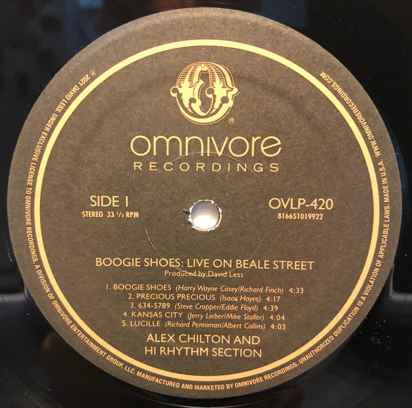Alex Chilton and Hi Rhythm : Boogie Shoes: Live On Beale Street (LP, Album)