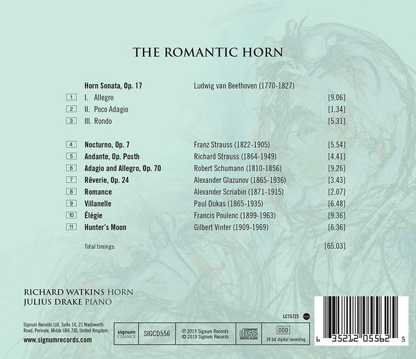 Richard Watkins, Julius Drake : The Romantic Horn (CD, Album)