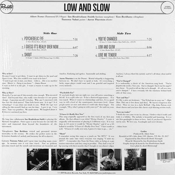 Adam Scone : Low & Slow (LP, Album, Ltd)