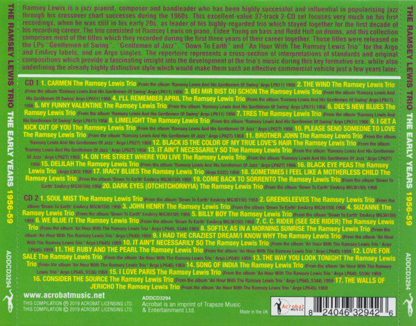 The Ramsey Lewis Trio : The Early Years 1956-59 (2xCDr, Comp)