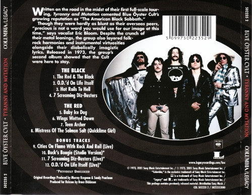 Blue Öyster Cult : Tyranny And Mutation (CD, Album, RE, RM)